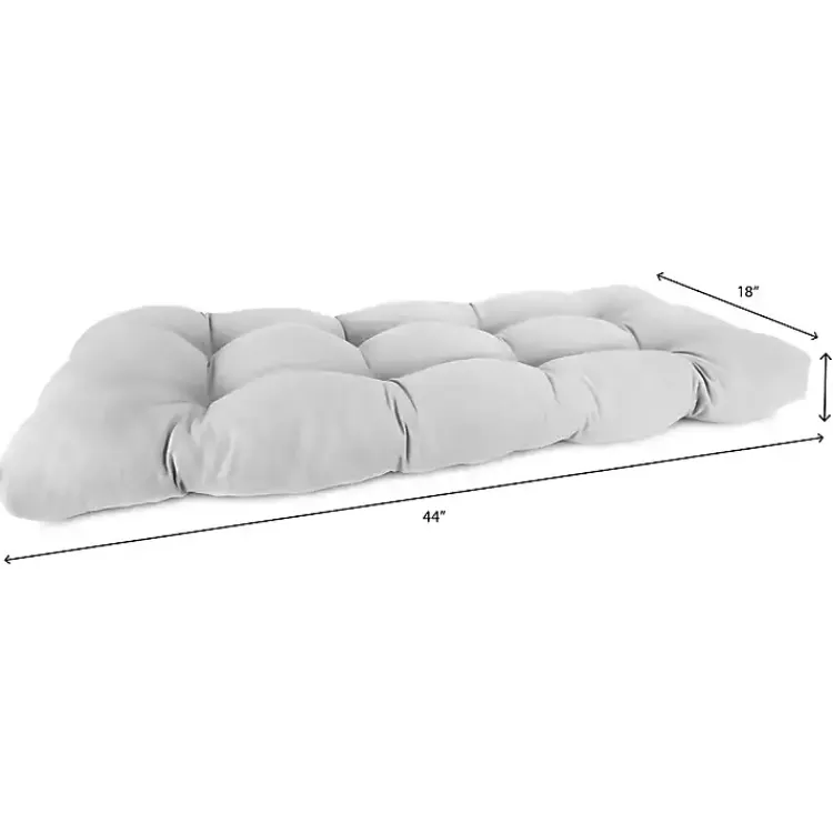 Outdoor Cushions & Pillows-Kirklands Home French Edge Outdoor Wicker Settee Cushion Black