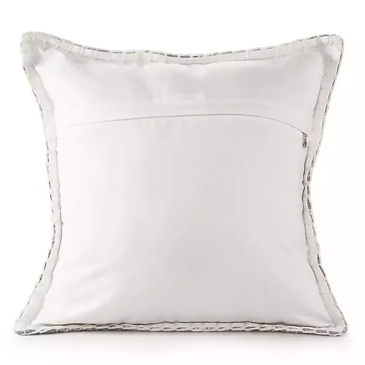Outdoor Cushions & Pillows-Kirklands Home Gray Buffalo Check Stitched Outdoor Throw Pillow