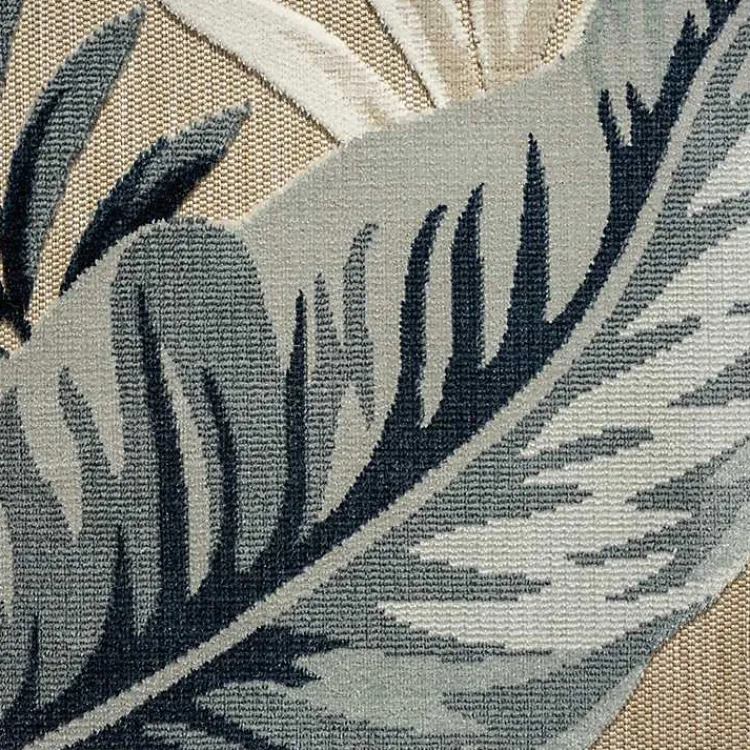 Outdoor Rugs-Kirklands Home Large Print Tropical Leaf Outdoor Area Rug, 5x7