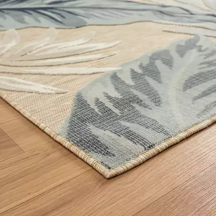Outdoor Rugs-Kirklands Home Large Print Tropical Leaf Outdoor Area Rug, 5x7