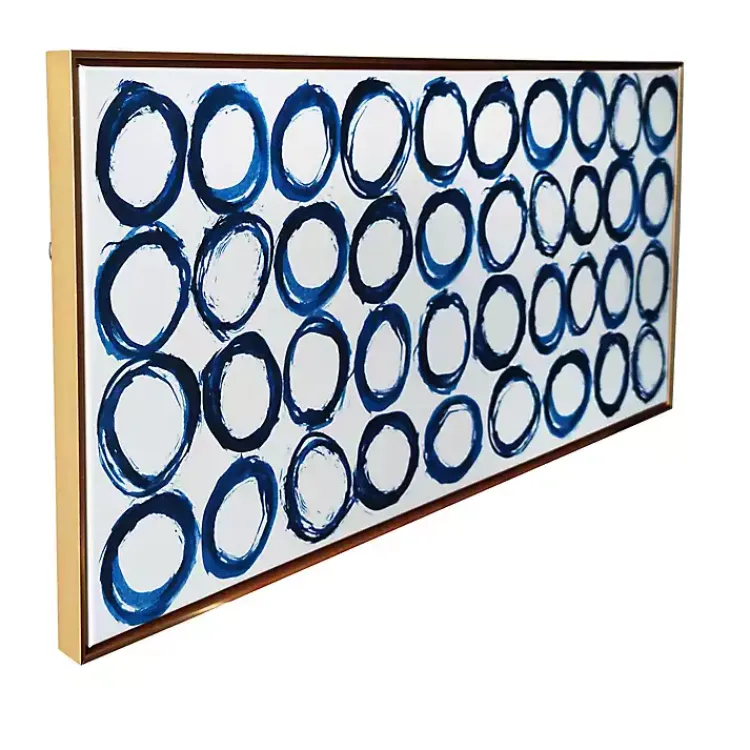 Canvas Art-Kirklands Home Blue Rings Framed Canvas Art Print