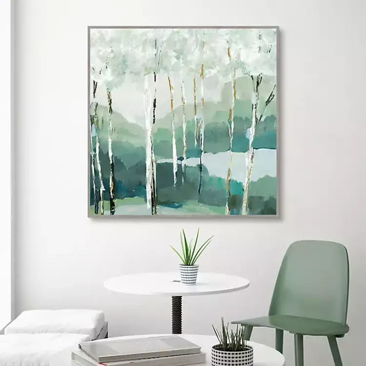Canvas Art-Kirklands Home Quiet Birch Forest II Framed Canvas Art Print