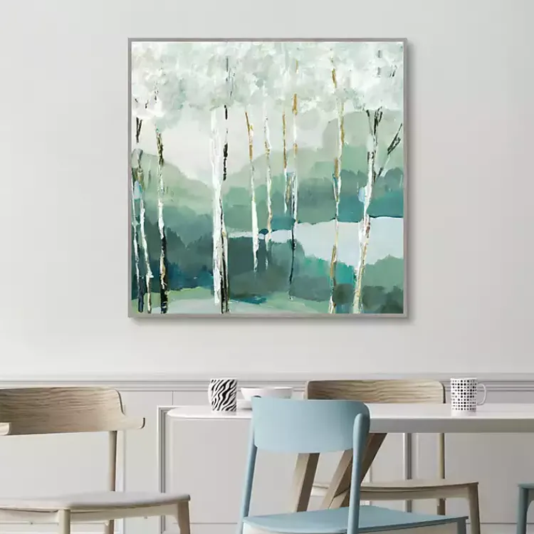 Canvas Art-Kirklands Home Quiet Birch Forest II Framed Canvas Art Print