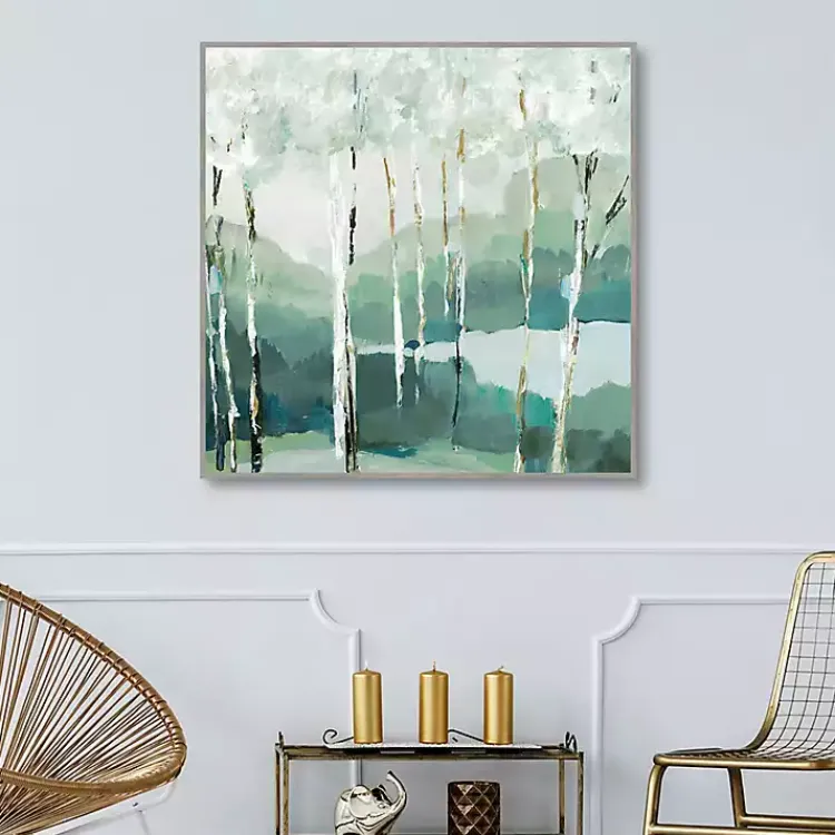 Canvas Art-Kirklands Home Quiet Birch Forest II Framed Canvas Art Print