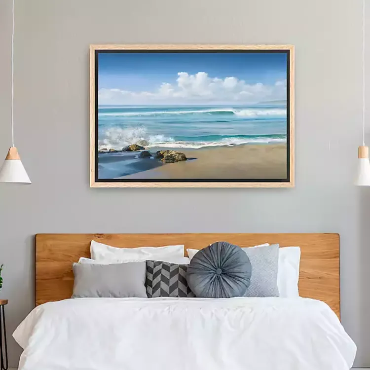 Canvas Art-Kirklands Home Sweeping Framed Canvas Art Print Blue