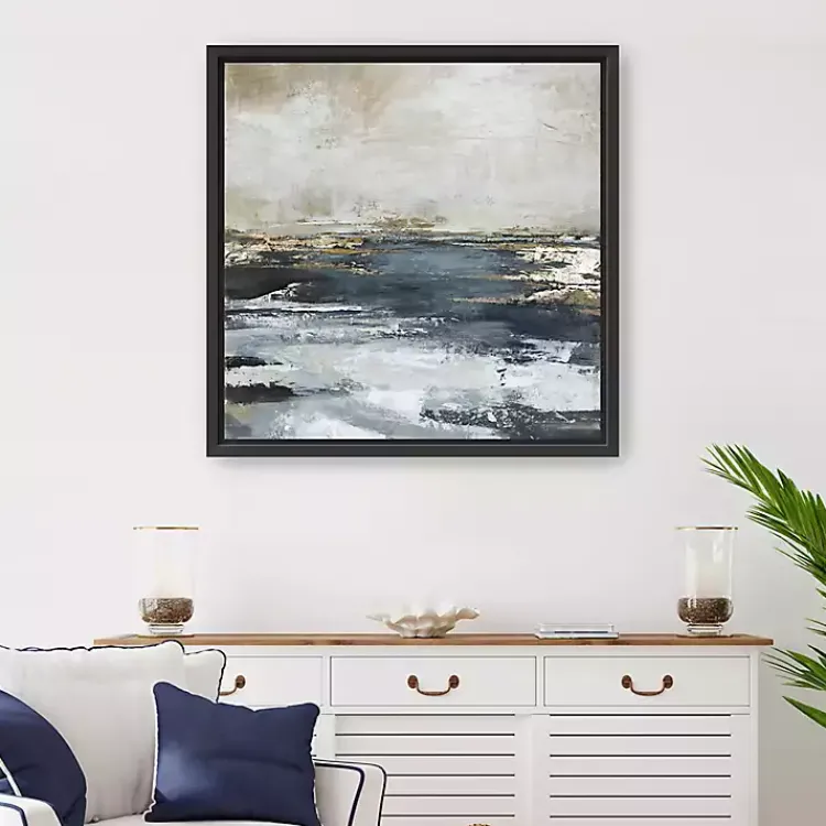 Canvas Art-Kirklands Home Blue Bay Framed Canvas Art Print, 30x30 in.