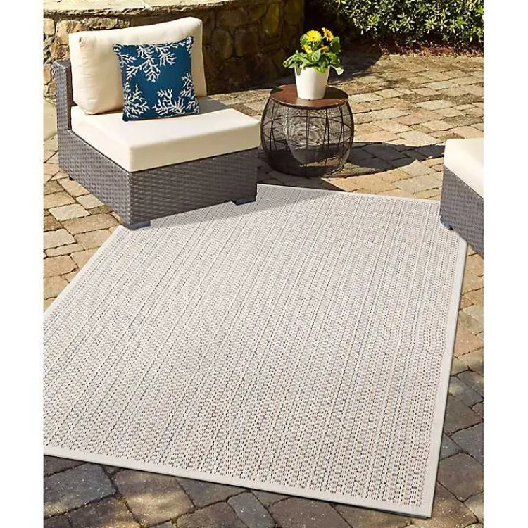 Outdoor Cushions & Pillows-Kirklands Home Navy Coral Woven Outdoor Throw Pillow