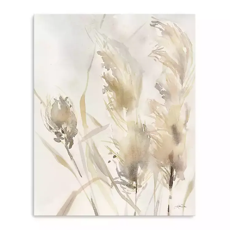 Canvas Art-Kirklands Home Light Pampas Grasses Canvas Art Print, 16x20 in.