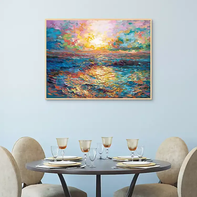 Canvas Art-Kirklands Home Sunset in Mykonos Framed Canvas Art Print