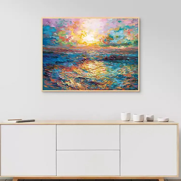 Canvas Art-Kirklands Home Sunset in Mykonos Framed Canvas Art Print
