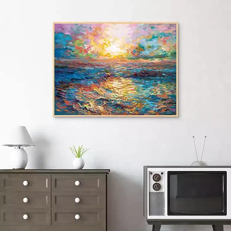 Canvas Art-Kirklands Home Sunset in Mykonos Framed Canvas Art Print