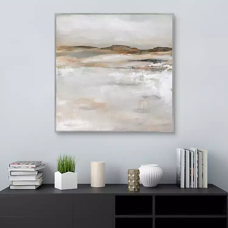 Canvas Art-Kirklands Home Desert Floor Framed Canvas Art Print Gray