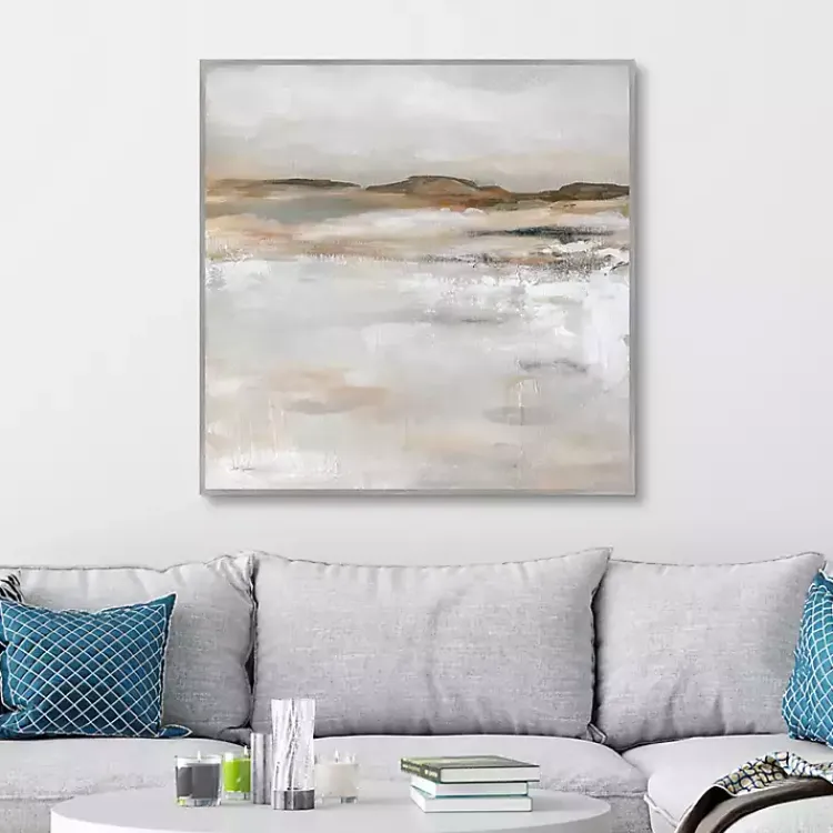 Canvas Art-Kirklands Home Desert Floor Framed Canvas Art Print Gray