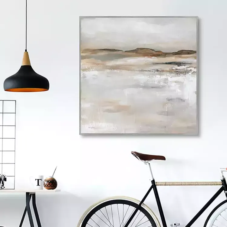 Canvas Art-Kirklands Home Desert Floor Framed Canvas Art Print Gray