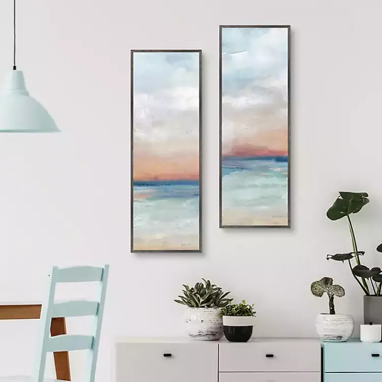 Canvas Art-Kirklands Home Serene Scene Framed Canvas Art Prints, Set of 2 Blue
