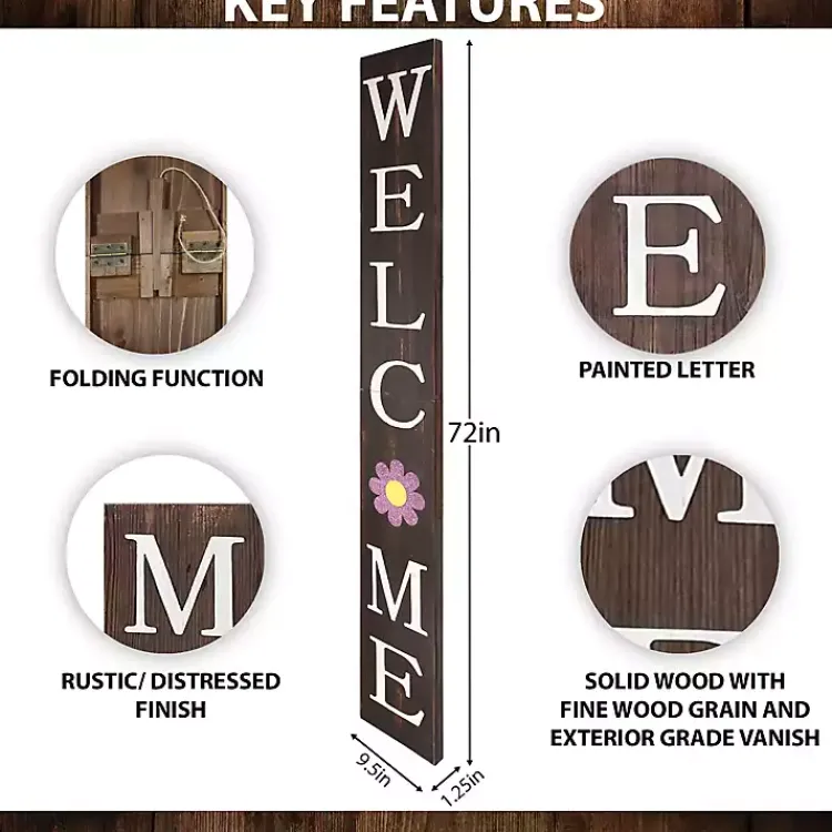 Garden Decor-Kirklands Home Welcome Spring Porch Board Brown