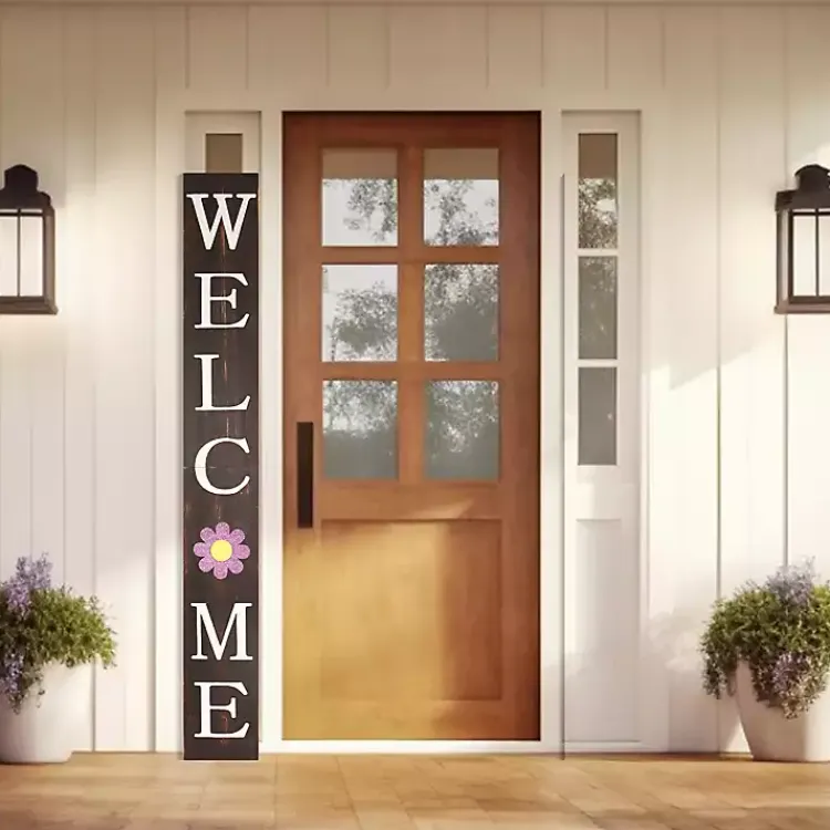 Garden Decor-Kirklands Home Welcome Spring Porch Board Brown