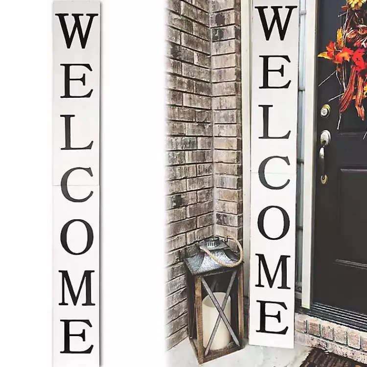 Garden Decor-Kirklands Home Foldable Welcome Porch Board White