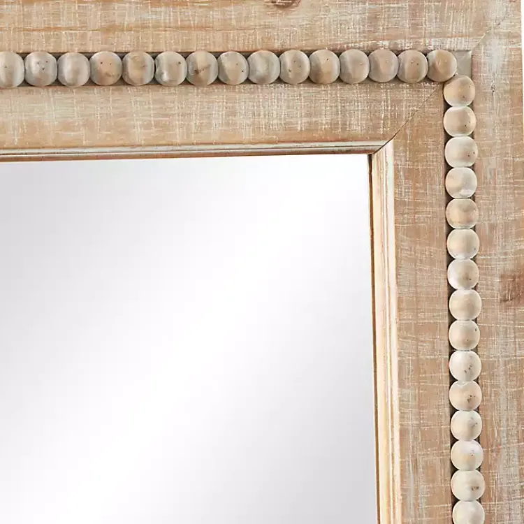 Decorative Mirrors-Kirklands Home Rectangle Distressed Beaded Wall Mirror
