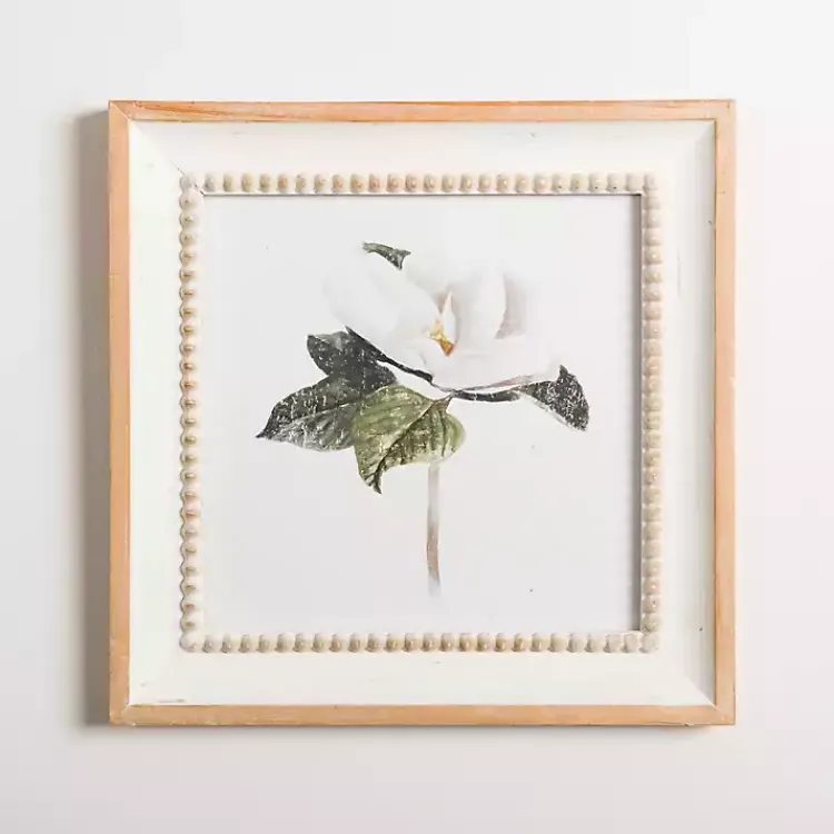 Framed Art-Kirklands Home Magnolia Beaded Framed Art Print