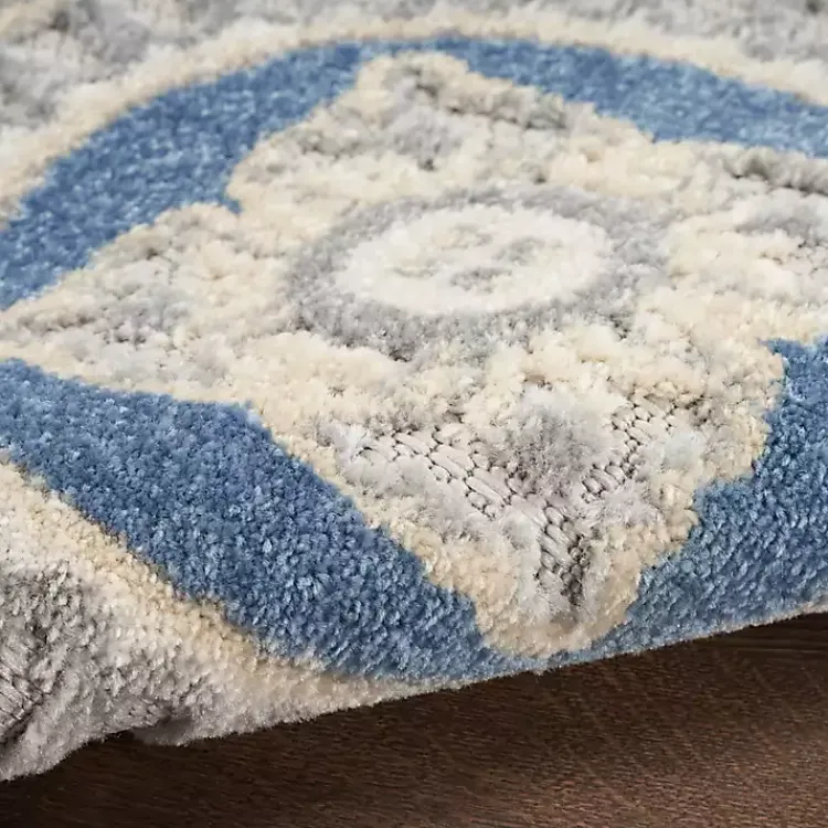 Outdoor Rugs-Kirklands Home Aloha Blue Medallion Indoor/Outdoor Area Rug, 3x5