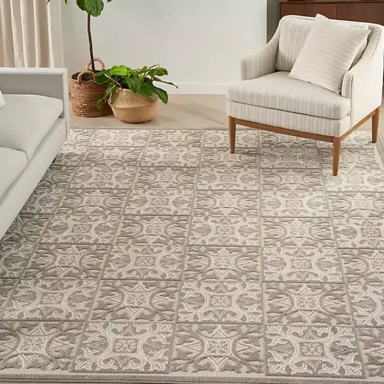 Outdoor Rugs-Kirklands Home Aloha Ivory Geometric Indoor/Outdoor Area Rug, 3x5