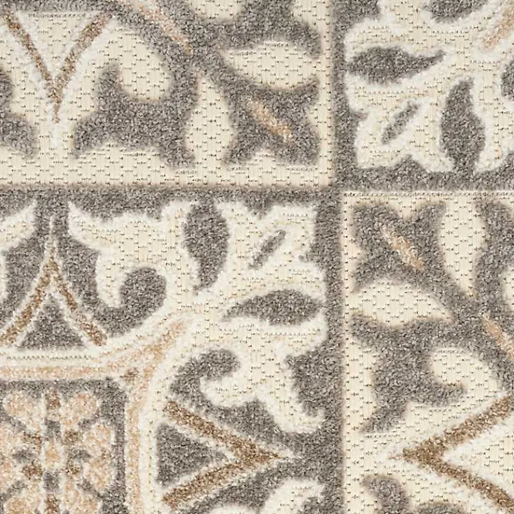 Outdoor Rugs-Kirklands Home Aloha Ivory Geometric Indoor/Outdoor Area Rug, 6x9