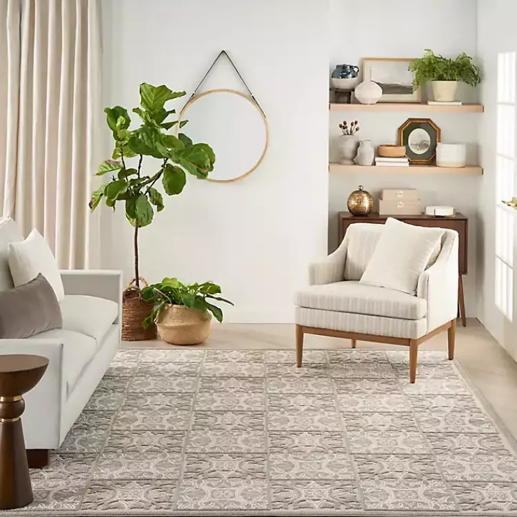 Outdoor Rugs-Kirklands Home Aloha Ivory Geometric Indoor/Outdoor Area Rug, 6x9