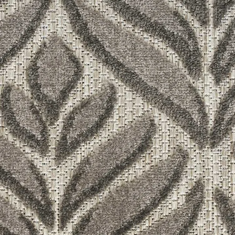 Outdoor Rugs-Kirklands Home Aloha Botanical Indoor/Outdoor Rug, 6x9 Gray