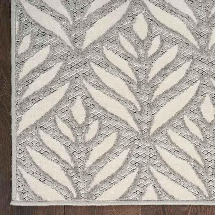 Outdoor Rugs-Kirklands Home Aloha Ash Botanical Indoor/Outdoor Area Rug, 3x5