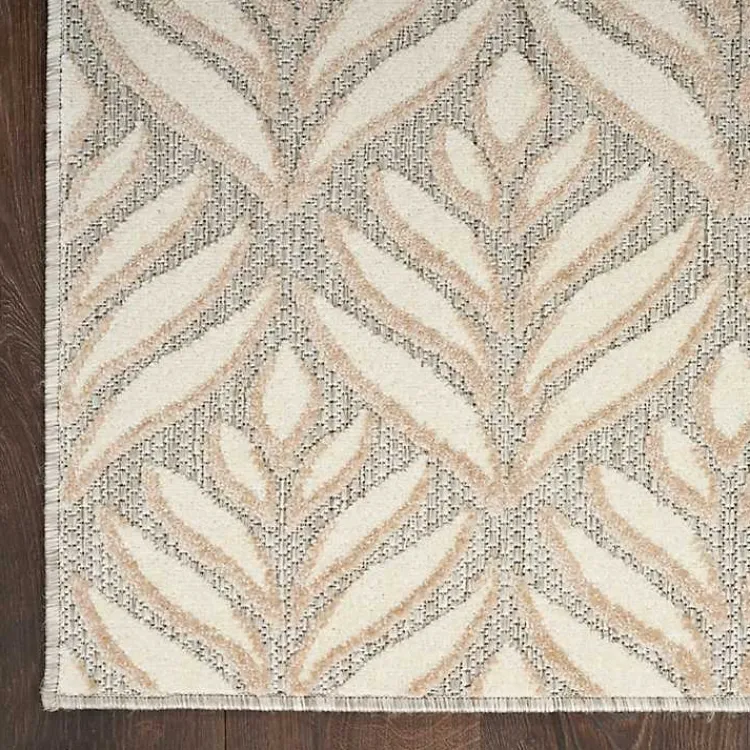 Outdoor Rugs-Kirklands Home Aloha Ivory Botanical Indoor/Outdoor Area Rug, 3x5
