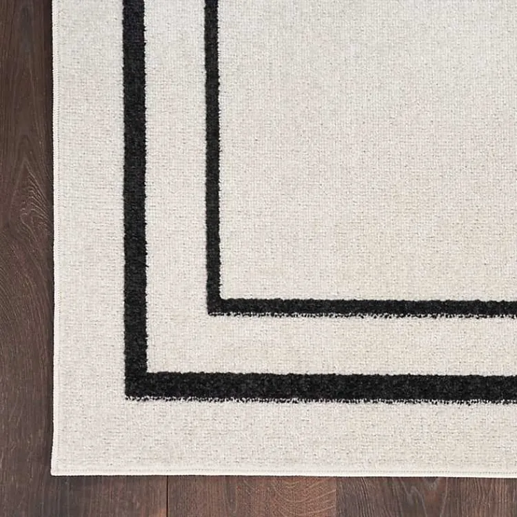 Outdoor Rugs-Kirklands Home Bordered Indoor/Outdoor Area Rug, 6x9 Ivory