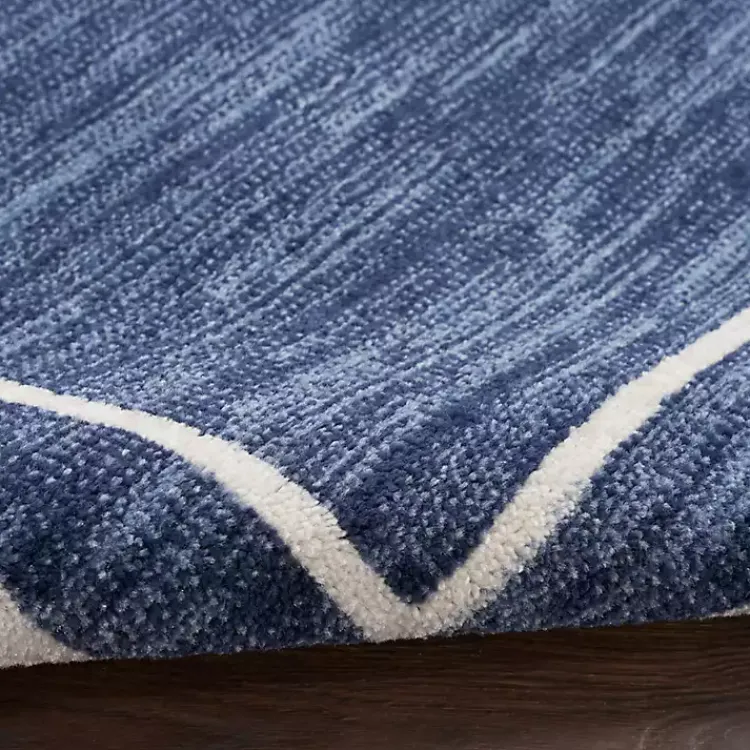 Outdoor Rugs-Kirklands Home Navy Bordered Indoor/Outdoor Area Rug, 5x7