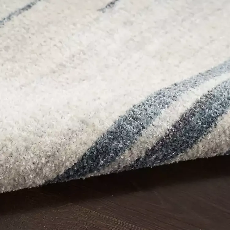 Area Rugs-Kirklands Home Ivory Striated Sphere Washable Runner, 2x10