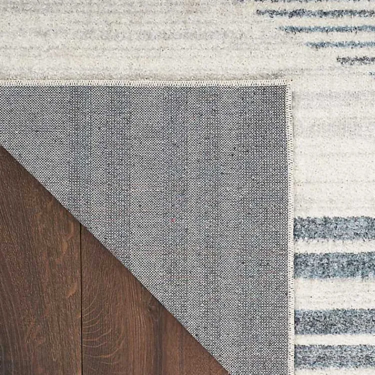 Area Rugs-Kirklands Home Blue Linear Sphere Washable Accent Rug, 2x4
