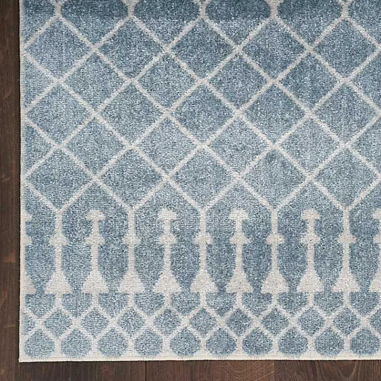 Area Rugs-Kirklands Home Light Moroccan Washable Area Rug, 4x6 Blue