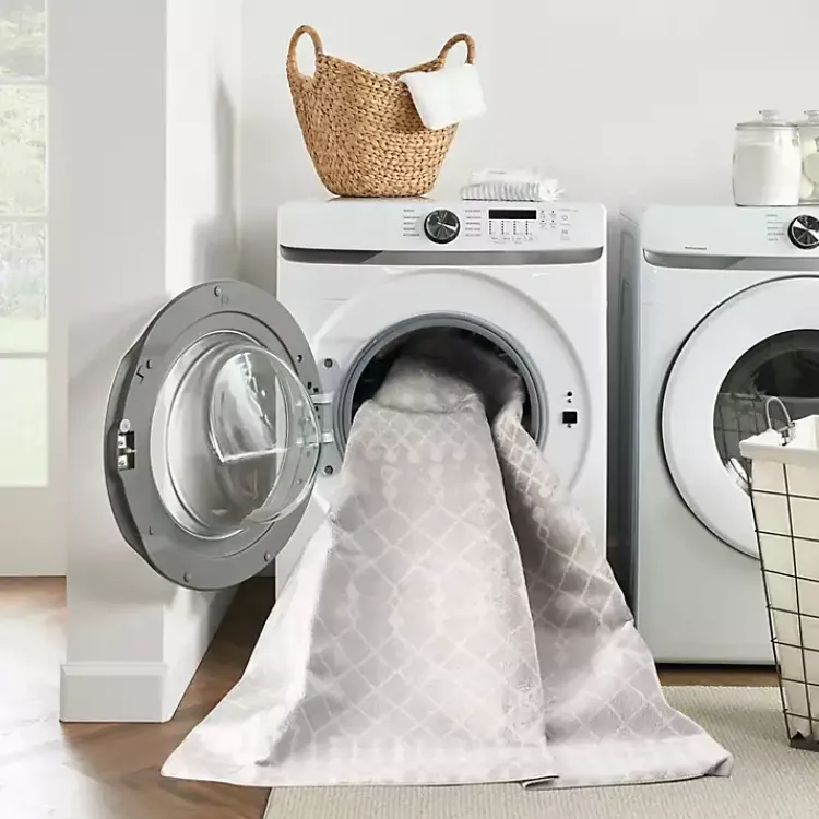 Area Rugs-Kirklands Home Light Moroccan Washable Accent Rug, 2x4 Gray