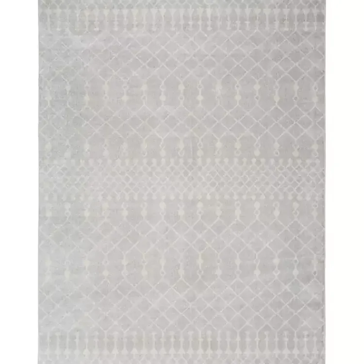 Area Rugs-Kirklands Home Light Moroccan Washable Area Rug, 5x7 Gray