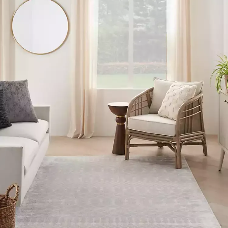 Area Rugs-Kirklands Home Gray and Ivory Moroccan Trellis Area Rug, 7x9