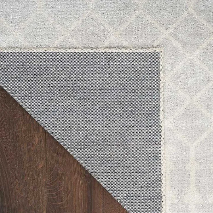 Area Rugs-Kirklands Home Gray and Ivory Moroccan Trellis Area Rug, 9x12