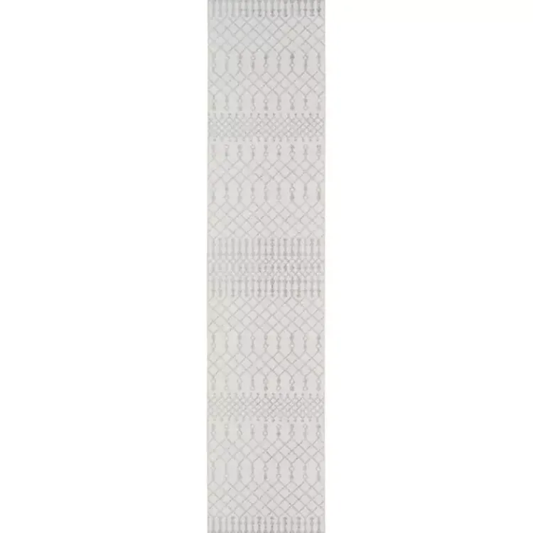Area Rugs-Kirklands Home Moroccan Washable Runner, 2x12 Ivory