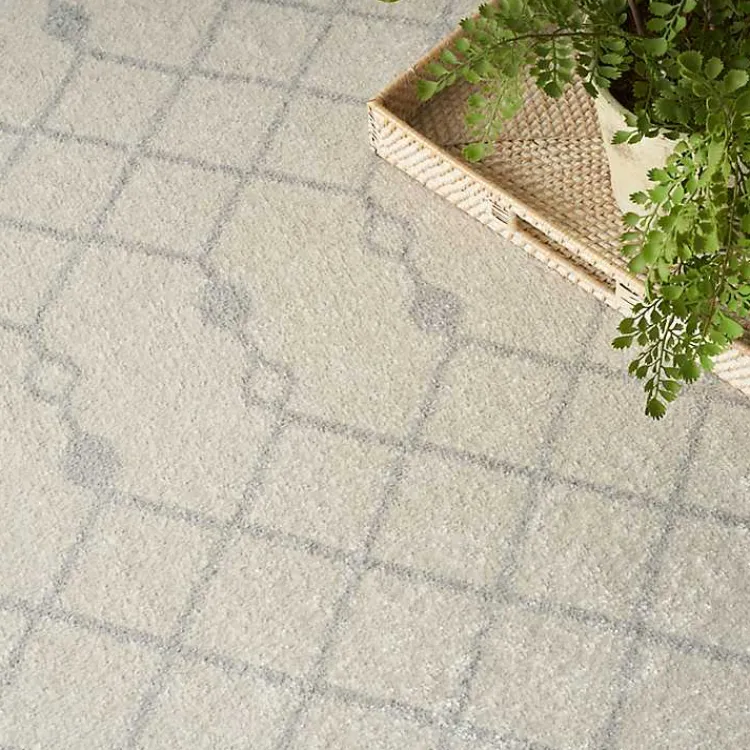 Area Rugs-Kirklands Home Moroccan Washable Area Rug, 9x12 Ivory