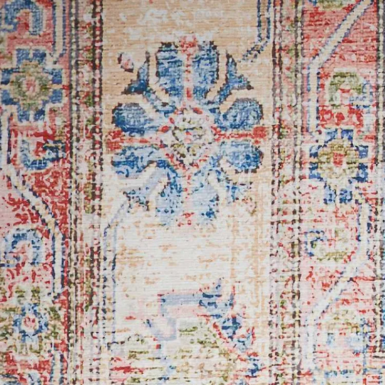 Area Rugs-Kirklands Home Fulton Vintage Medallion Runner, 2x7 Blue