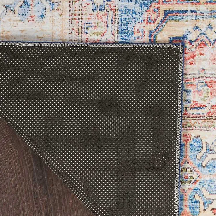 Area Rugs-Kirklands Home Fulton Vintage Medallion Runner, 2x7 Blue