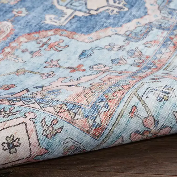 Area Rugs-Kirklands Home Fulton Medallion Area Rug, 7x9 Blue