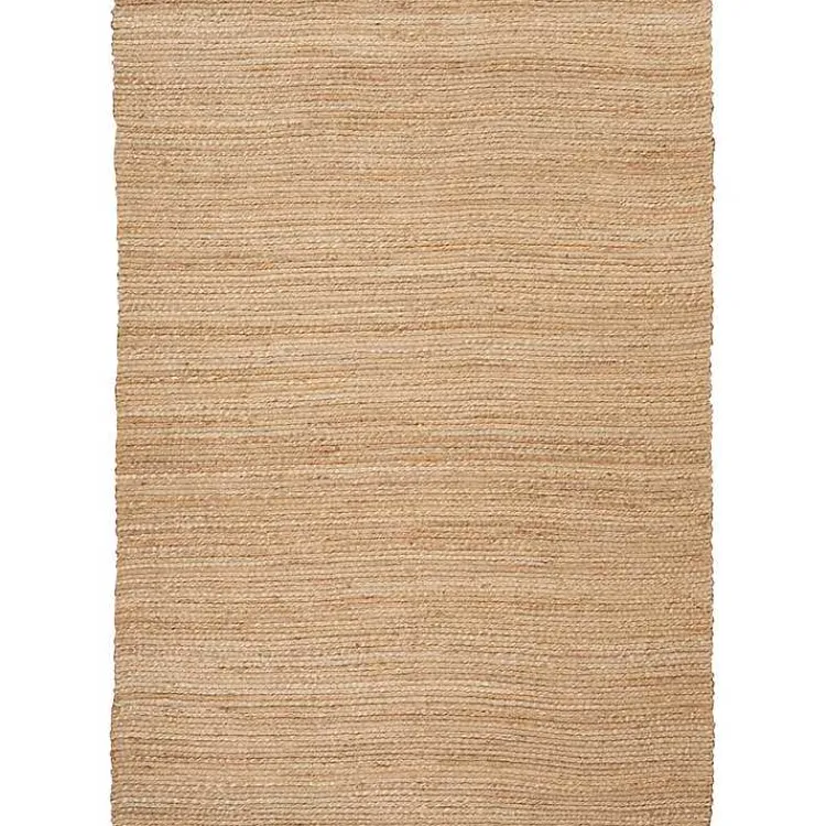 Area Rugs-Kirklands Home Natural Bleach Jute Reversible Area Rug, 4x6 Tan