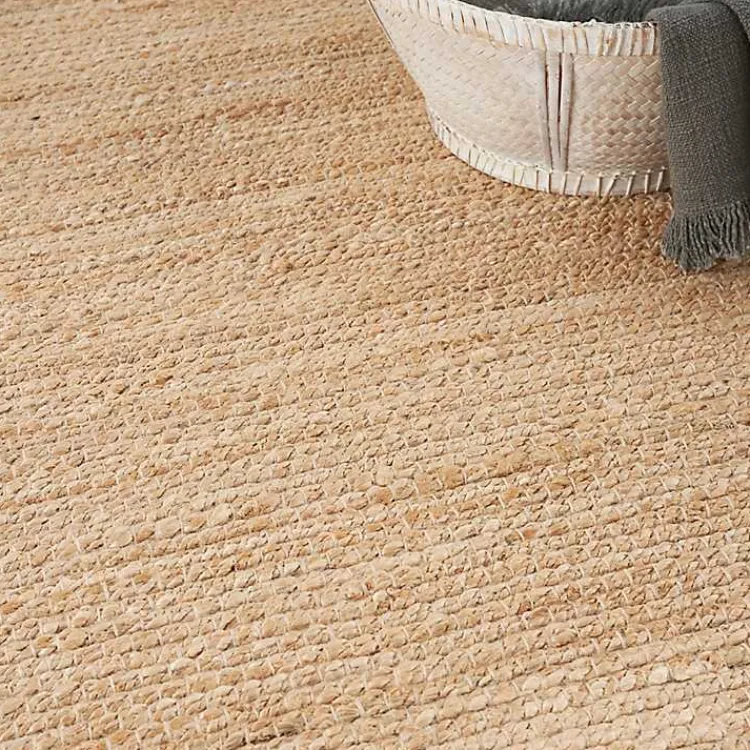 Area Rugs-Kirklands Home Natural Bleach Jute Reversible Area Rug, 5x7 Tan