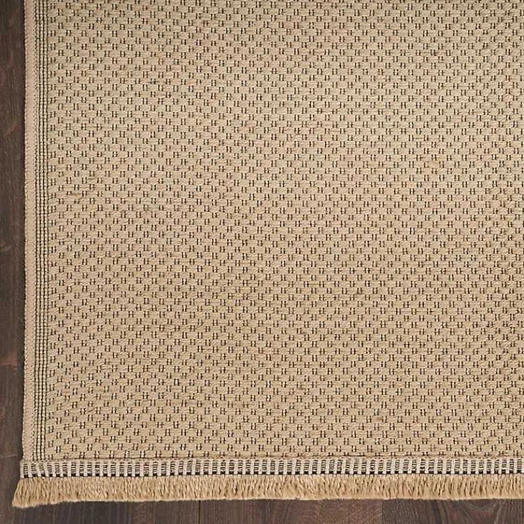 Area Rugs-Kirklands Home Natural Jute Solid Woven Area Rug, 3x5 Tan