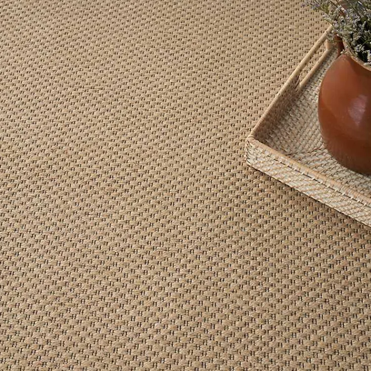 Area Rugs-Kirklands Home Natural Jute Solid Woven Area Rug, 3x5 Tan