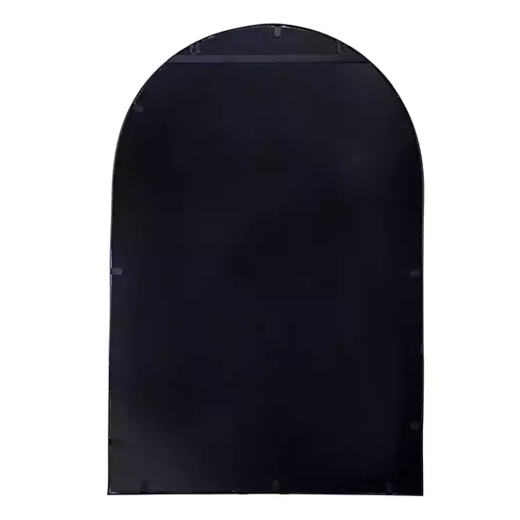 Decorative Mirrors-Kirklands Home Long Arched Wall Mirror Black